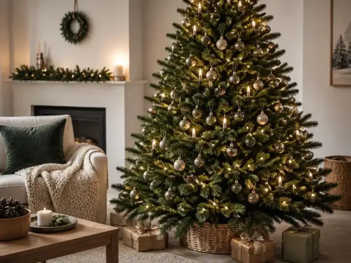 Ein künstlicher tannenbaum wie echt nordmanntanne im Wohntest