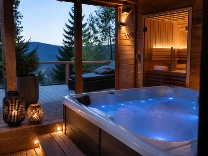 Luxus pur: Erholung im Ferienhaus mit Whirlpool und Sauna