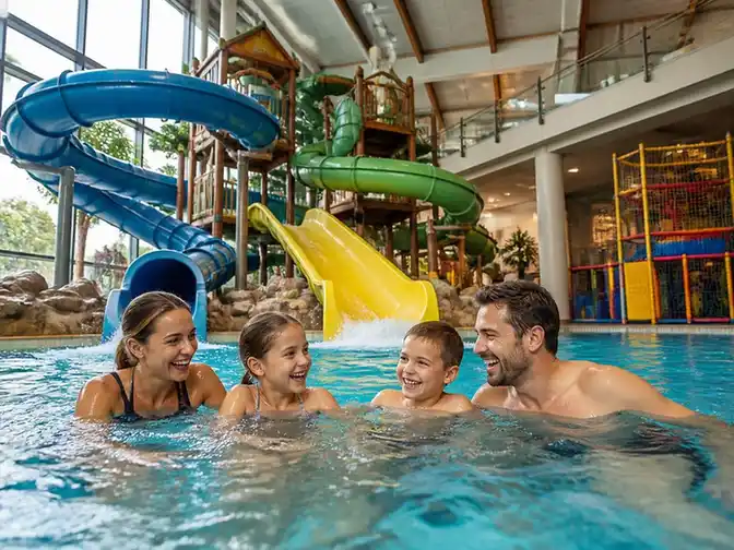Urlaub im familienresort mit erlebnisbad und indoor-spielwelt