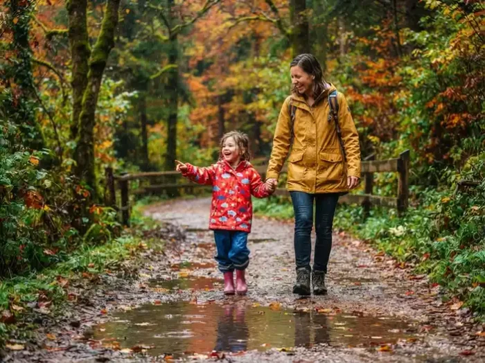 Farbenspiel bei Regenwetter kreativ mit Kindern erleben