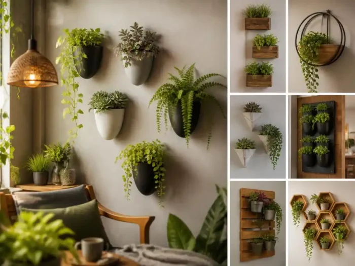 Kreative Ideen für einen blumentopf an der wand als grüne oase