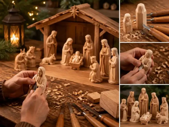 Krippenfiguren aus Holz selber machen für die besinnliche Zeit