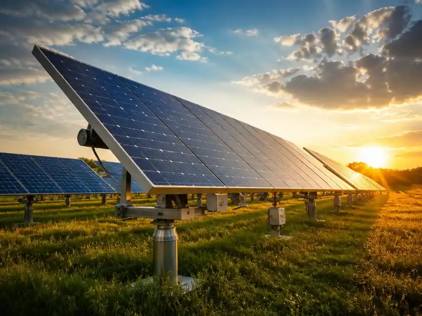 Optimale Energieausbeute mit dem solartracker für eine achse