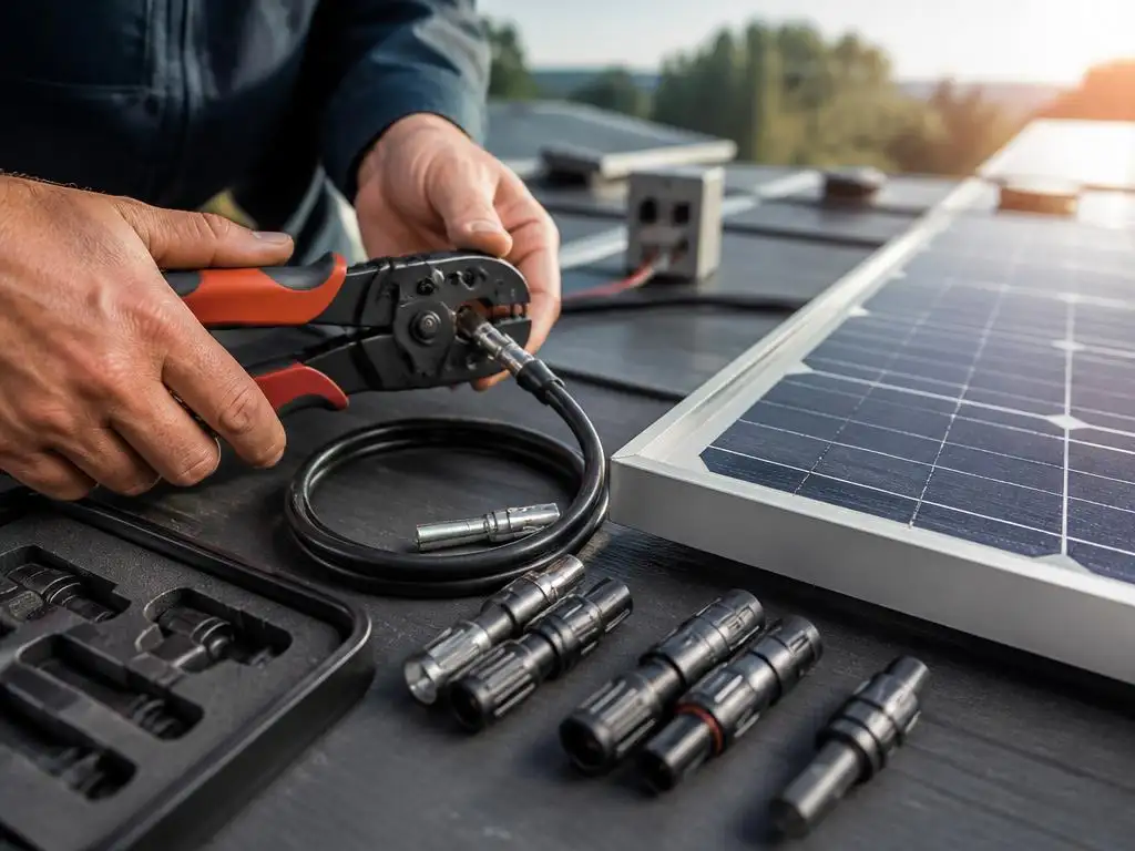 Sicherer Aufbau Ihrer Solaranlage mit der passenden Crimpzange