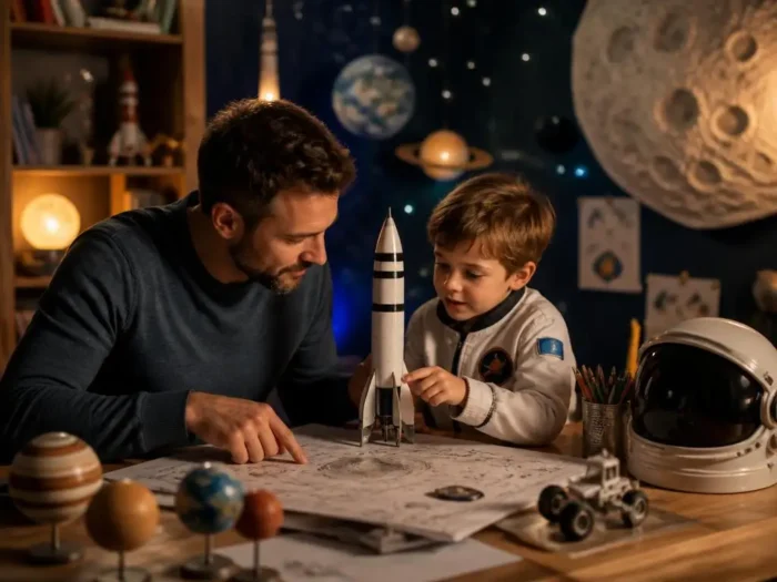 Wie man eine weltraumreise für kinder fantasievoll plant