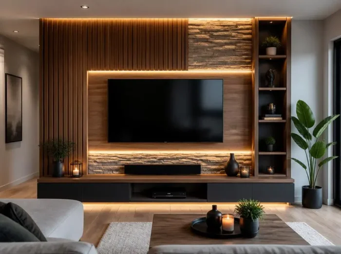 Kreative tv wand ideen selber bauen für ihr zuhause
