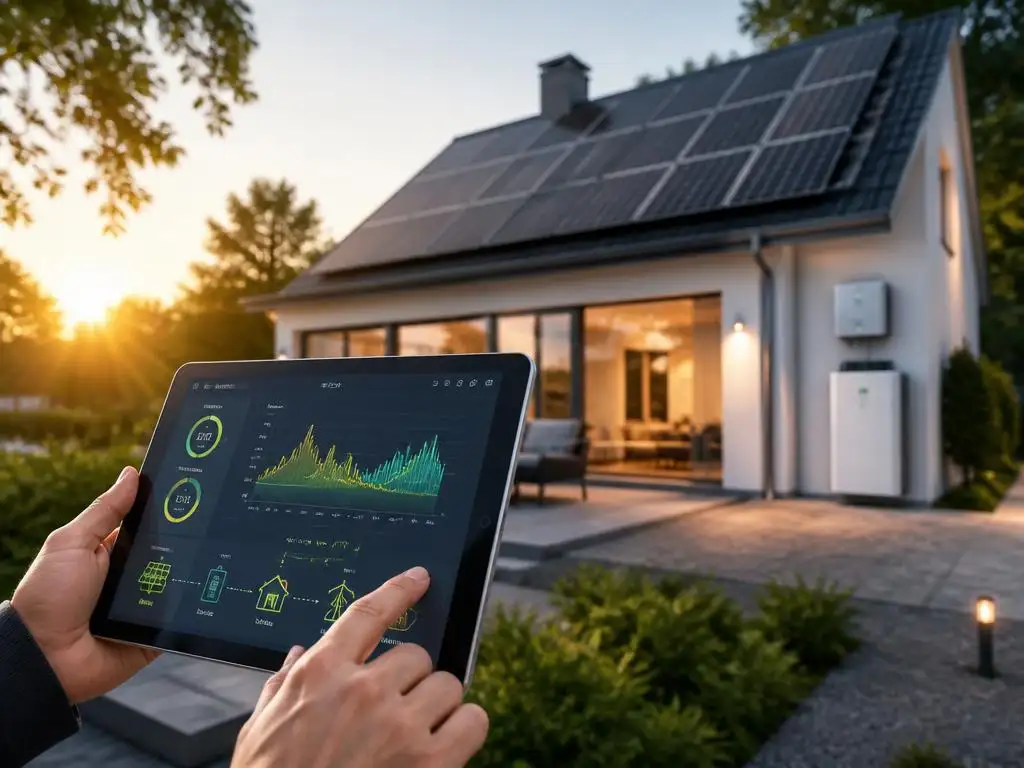 Maximale effizienz durch einen intelligenten solar monitor