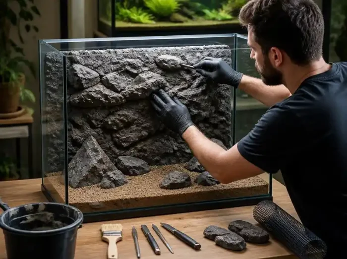 So können Sie Ihre Rückwand für Aquarium selber bauen